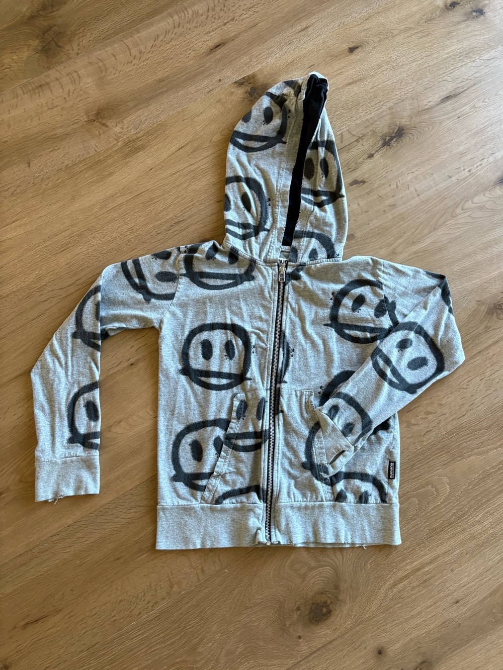nununu Sprayed Smile Zip up Hoodie - Unisex